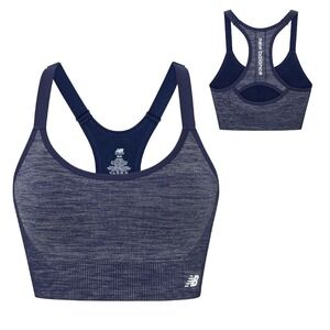 New Balance Heather Seamless Sport Bra MID Impact Adjustable Removable Pads M